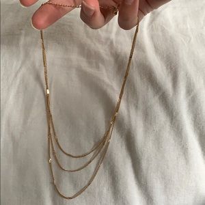 Layered gold filled necklace
